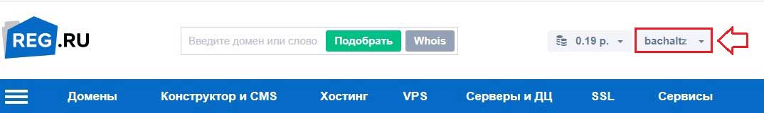 reg.ru добавим txt запись